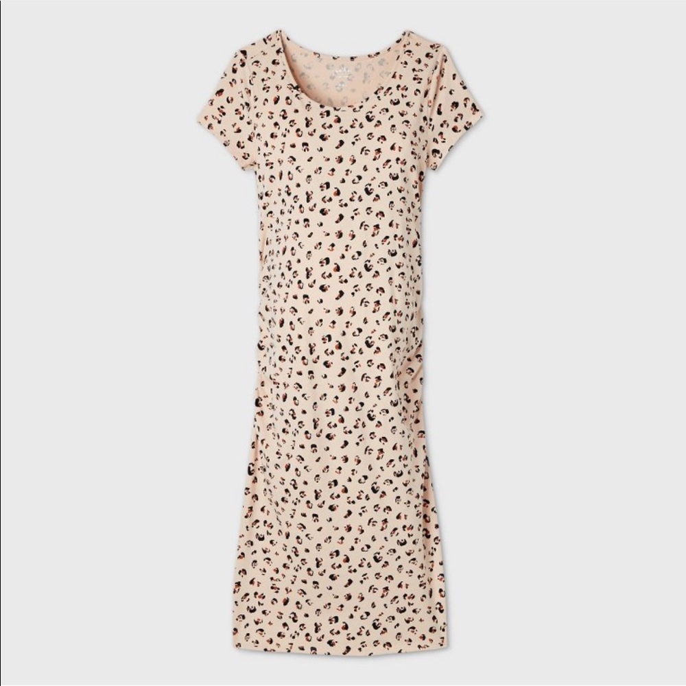 leopard maternity dress